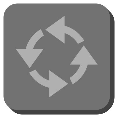 Geri dönüşüm yuvarlatılmış kare vektör simgesi