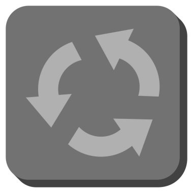 Geri dönüşüm yuvarlatılmış kare vektör simgesi