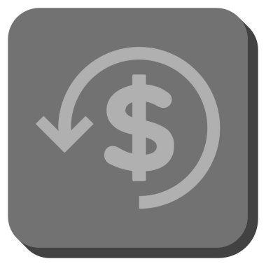 Yuvarlatılmış Kare vektör simge iade