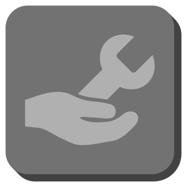 Hizmet yuvarlak kare vektör simge onarmak