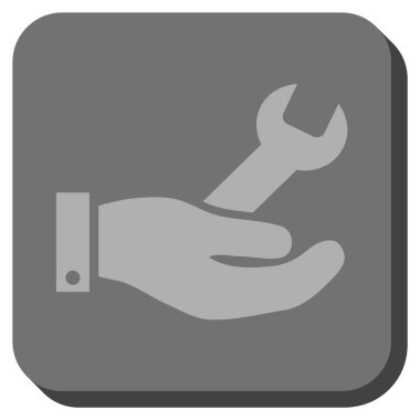 Hizmet yuvarlak kare vektör simge onarmak