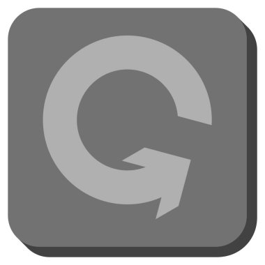 CCW yuvarlatılmış kare vektör simge döndürmek