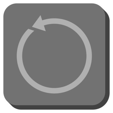 CCW yuvarlatılmış kare vektör simge döndürmek