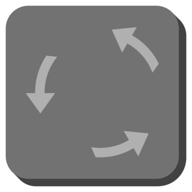 CCW yuvarlatılmış kare vektör simge döndürmek