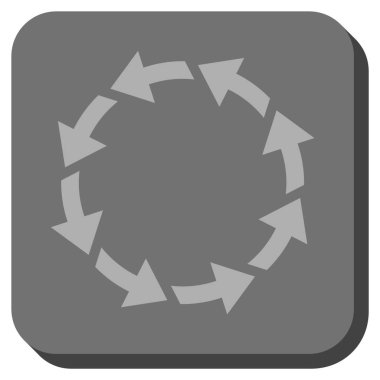 CCW yuvarlatılmış kare vektör simge döndürmek