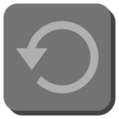 CCW yuvarlatılmış kare vektör simge döndürmek