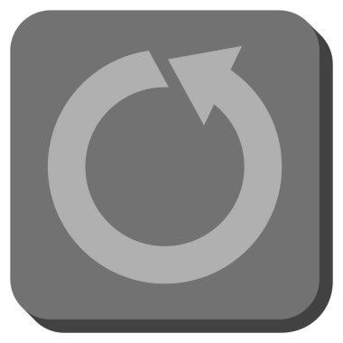 CCW yuvarlatılmış kare vektör simge döndürmek