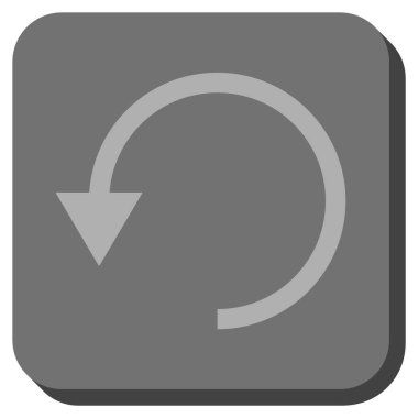 CCW yuvarlatılmış kare vektör simge döndürmek