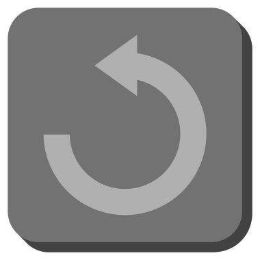 Sola Döndür yuvarlak kare vektör simgesi