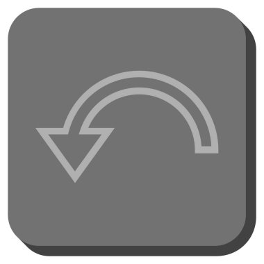 Sola Döndür yuvarlak kare vektör simgesi