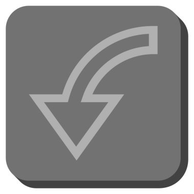 Sola Döndür yuvarlak kare vektör simgesi