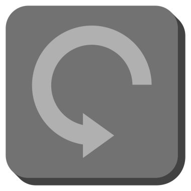 Doğru yuvarlatılmış kare vektör simge döndürmek