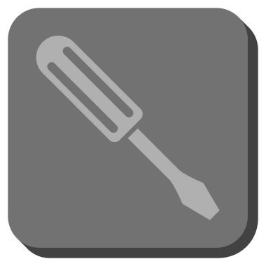 Tornavida yuvarlatılmış kare vektör simgesi