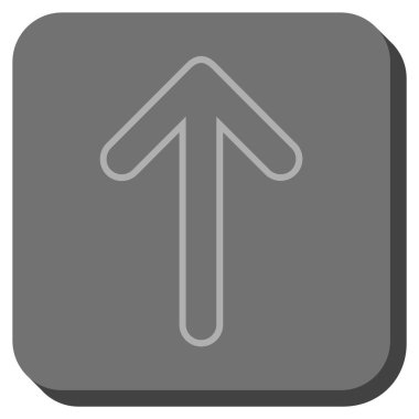 Yuvarlatılmış Kare vektör simge yukarı yönlü ok