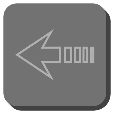 Kare vektör simge sol yuvarlak göndermek