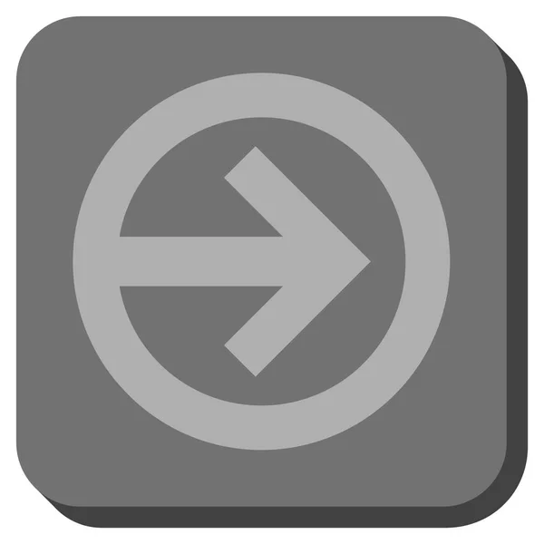 Richting rechts afgerond vierkant Vector Icon — Stockvector