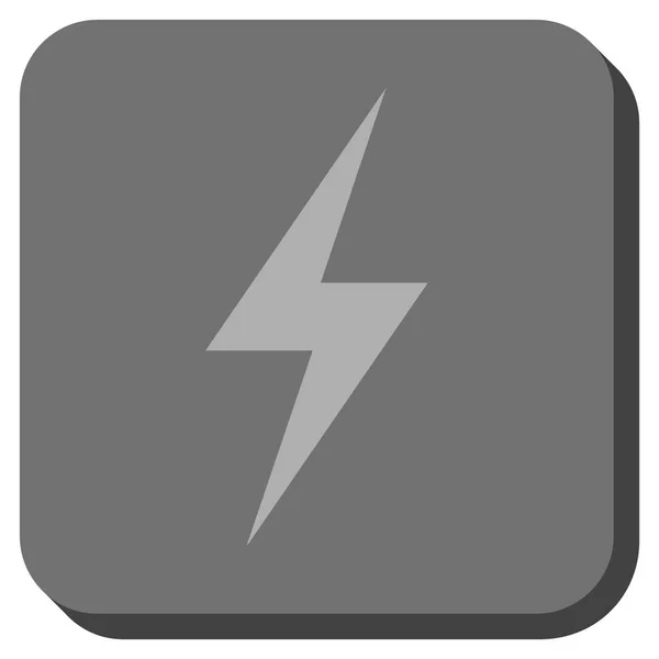 Elektriciteit afgeronde vierkante Vector Icon — Stockvector