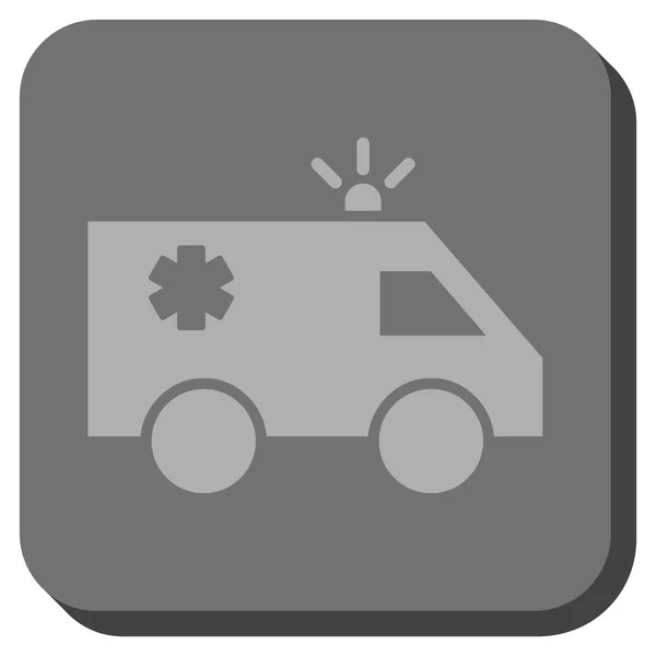 Icône de vecteur carré arrondie de voiture d'urgence — Image vectorielle