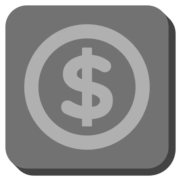 Financiën afgeronde vierkante Vector Icon — Stockvector