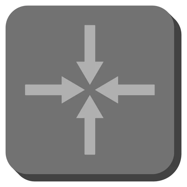 Icona vettoriale quadrata arrotondata delle frecce d'impatto — Vettoriale Stock