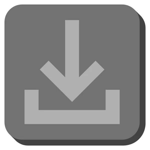 Skrzynka odbiorcza zaokrąglony kwadrat wektor ikona — Wektor stockowy