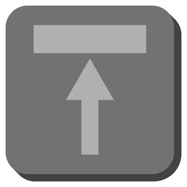 Mover Top arredondado vetor quadrado ícone — Vetor de Stock