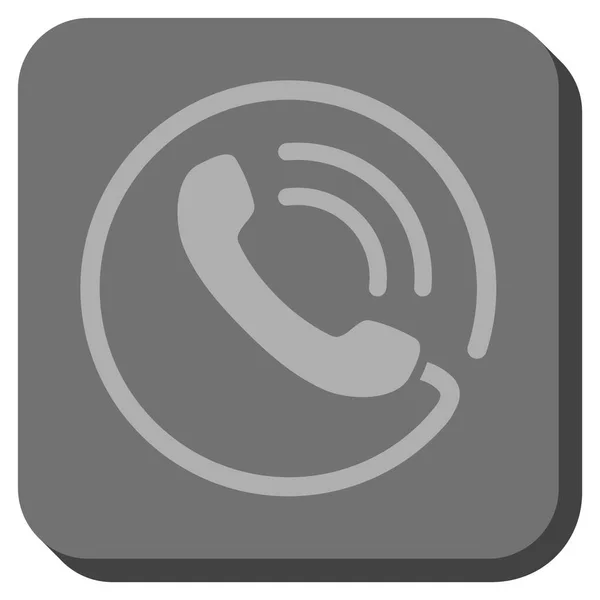 Llamada telefónica Redondeada Cuadrado Vector icono — Archivo Imágenes Vectoriales