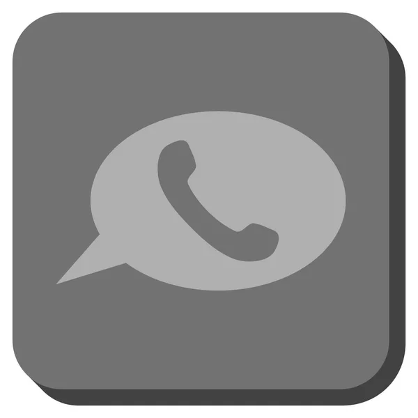 Telefone Mensagem Rounded Square Vector Icon — Vetor de Stock