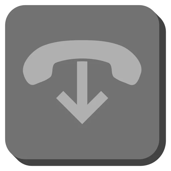 電話ハングアップ丸みを帯びた正方形のベクトルのアイコン — ストックベクタ