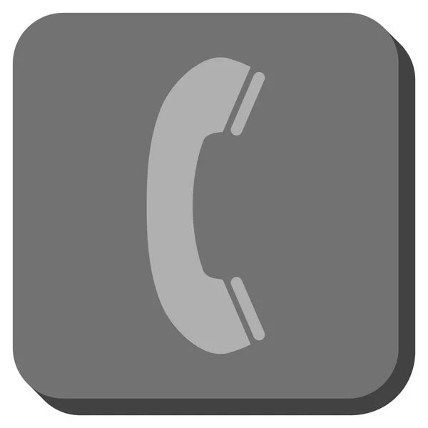 電話受信機丸みを帯びた正方形のベクトルのアイコン — ストックベクタ