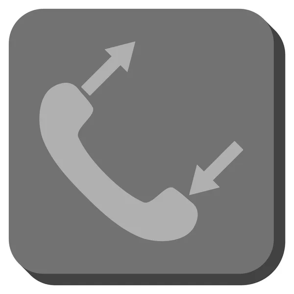 Telefono Parlare arrotondato Piazza Icona vettoriale — Vettoriale Stock