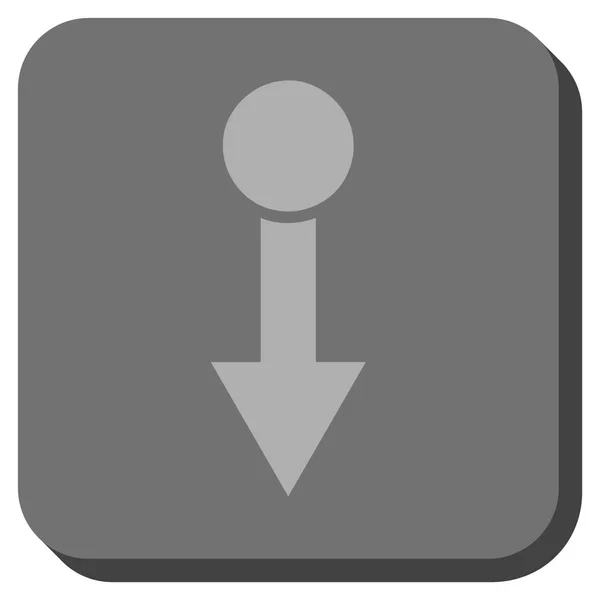 Tire hacia abajo redondeado cuadrado Vector icono — Vector de stock