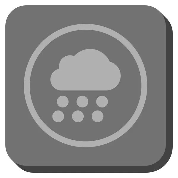 Icona vettoriale quadrata arrotondata nuvola di pioggia — Vettoriale Stock