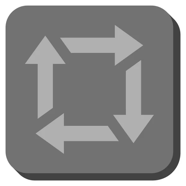 Återanvända avrundad fyrkantig vektor ikonen — Stock vektor