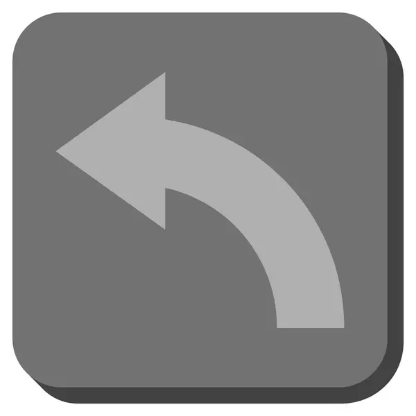 Gire a la izquierda redondeado cuadrado Vector icono — Vector de stock