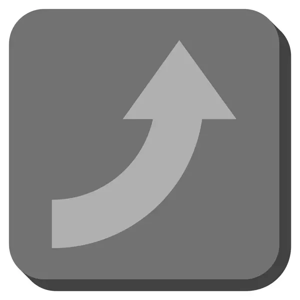 Gire hacia arriba redondeado cuadrado Vector icono — Vector de stock