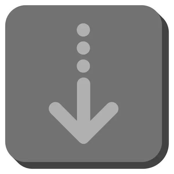 Enviar abajo redondeado cuadrado Vector icono — Vector de stock