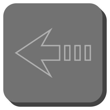 Kare vektör simge sol yuvarlak göndermek