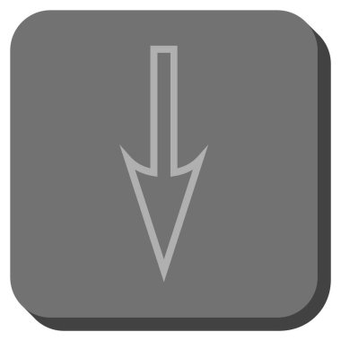 Yuvarlatılmış Kare vektör simgesi aşağı ok keskin