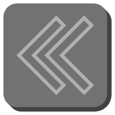 Sola kaydırma yuvarlak kare vektör simgesi