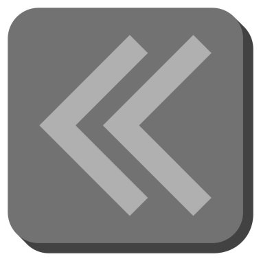 Sola kaydırma yuvarlak kare vektör simgesi