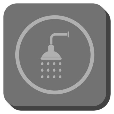 Duş yuvarlatılmış kare vektör simgesi
