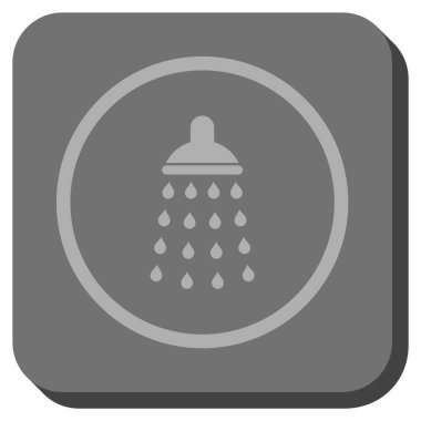Duş yuvarlatılmış kare vektör simgesi