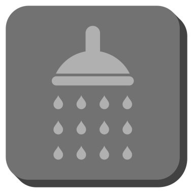 Duş yuvarlatılmış kare vektör simgesi