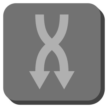 Yuvarlatılmış Kare vektör simgesi aşağı okları shuffle