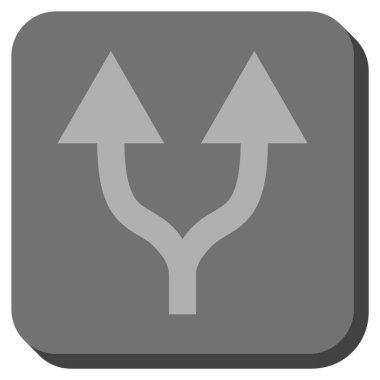 Yuvarlatılmış Kare vektör simge yukarı okları bölme