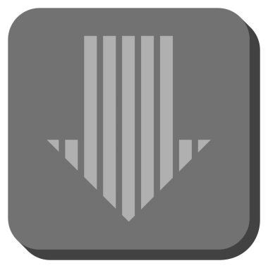 Yuvarlatılmış Kare vektör simgesi aşağı çizgili ok