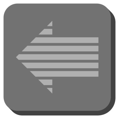 Şerit ok sol yuvarlak kare vektör simgesi