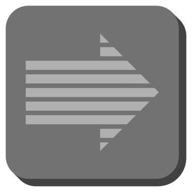 Şerit ok sağ yuvarlak kare vektör simgesi