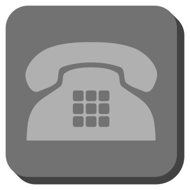 Sesi telefon yuvarlak kare vektör simgesi